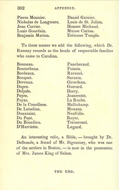 Here you see the continuation of the list of settlers, including Benjamin Marion, who was the grandfather of the