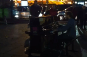 Piano by Streetlight